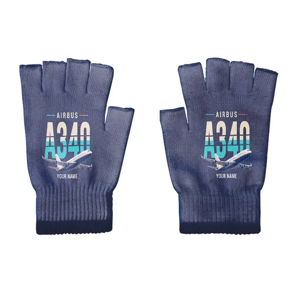 Airbus A340-200 - Gloves - Cut - Original + Name - Navy Blue