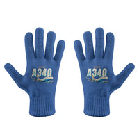 Thumbnail for Airbus A340-200 - Gloves - Full - Cartoon - Blue