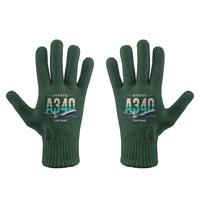 Thumbnail for Airbus A340-200 - Gloves - Full - Original + Name - Dark Green