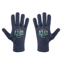 Thumbnail for Airbus A340-200 - Gloves - Full - Original + Name - Navy Blue