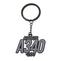 Thumbnail for Airbus A340-200 - Hollow Key Chain - Tag - Black