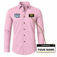 Thumbnail for Airbus A340-200 - Long Sleeve Shirt - Original - Pink + NAME
