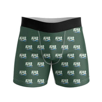Thumbnail for Airbus A340-200 - Men Boxers - Cartoon Pattern - Dark Green