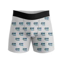 Thumbnail for Airbus A340-200 - Men Boxers - Cartoon Pattern - Light Gray