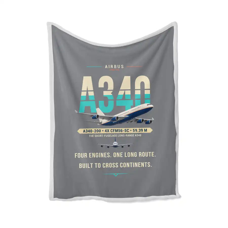 Airbus A340-200 - Original - Blanket - Gray