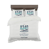 Thumbnail for Airbus A340-200 - Original + Name - Bedding Set - White