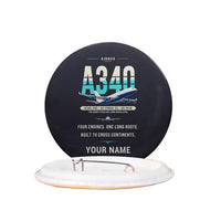 Thumbnail for Airbus A340-200 - Original + Name - Pin - Black