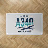 Thumbnail for Airbus A340-200 - Original + Name - Rectangle Carpet - Light Gray