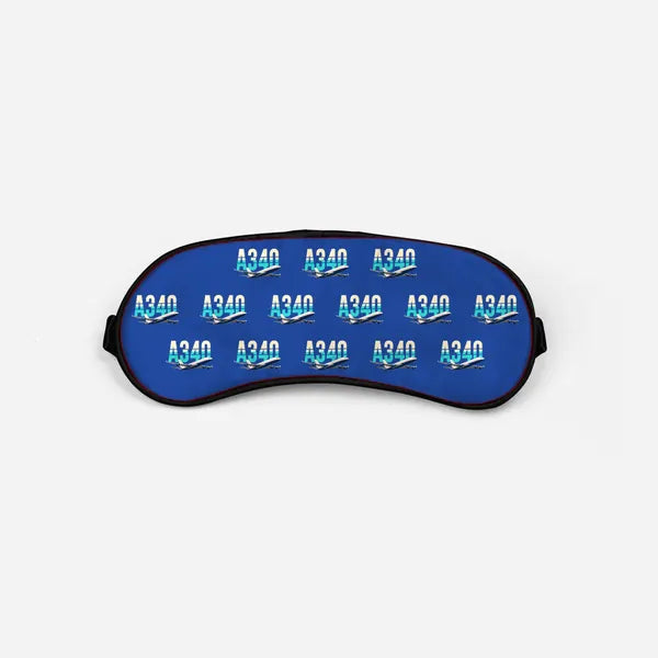 Airbus A340-200 - Original Pattern - Sleep Mask - Blue