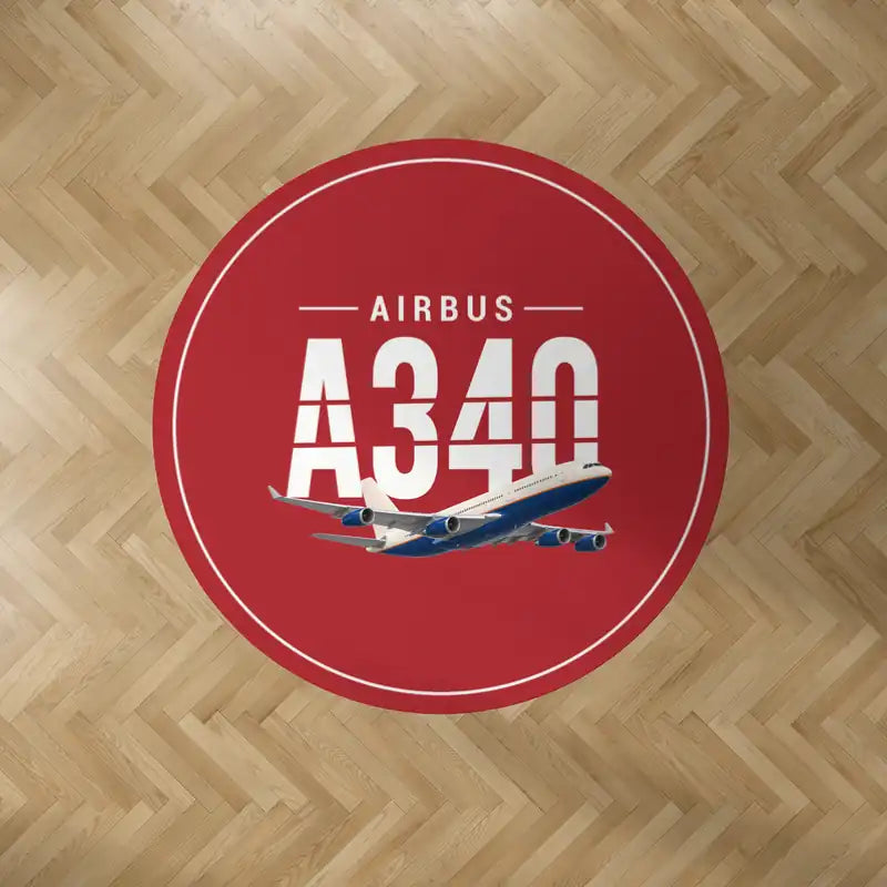 Airbus A340-200 - Original - Round Carpet - Red