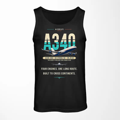 Airbus A340-200 - Original - Tank Top - Black