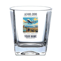 Thumbnail for Airbus A340-200 - Poster + Name - Whiskey Glass