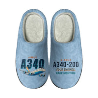 Thumbnail for Airbus A340-200 - Slippers - Cotton - Cartoon - Light Blue