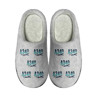 Thumbnail for Airbus A340-200 - Slippers - Cotton - Original Pattern - Light Gray