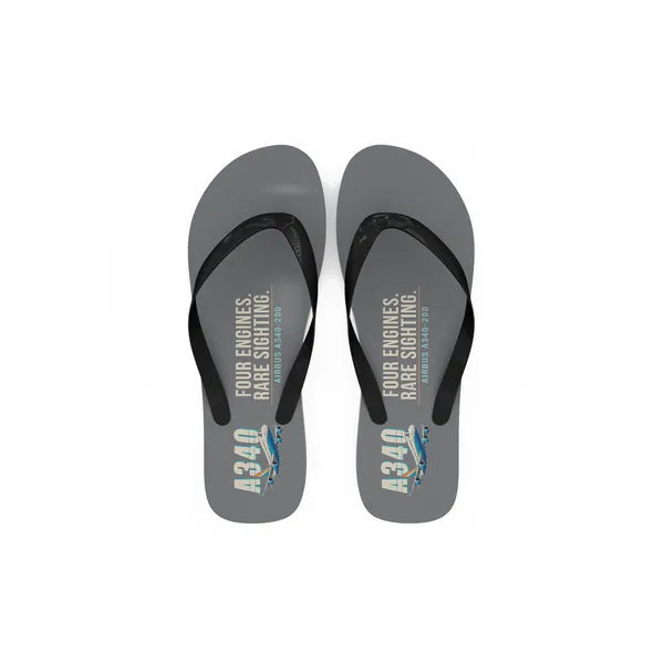 Airbus A340-200 - Slippers - Flip Flops - Cartoon - Gray