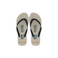 Thumbnail for Airbus A340-200 - Slippers - Flip Flops - Cartoon + Name - Beige