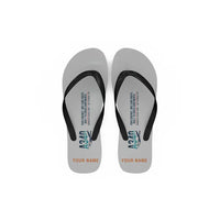 Thumbnail for Airbus A340-200 - Slippers - Flip Flops - Original + Name - Light Gray