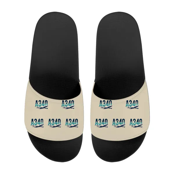 Airbus A340-200 - Slippers - Sport - Original Pattern - Beige