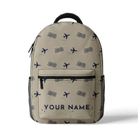 Thumbnail for Airbus A340-300 - 3D Backpack - 3D Pattern + Name - Beige