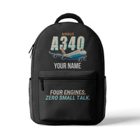 Thumbnail for Airbus A340-300 - 3D Backpack - Cartoon + Name - Gray