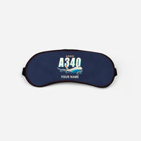 Thumbnail for Airbus A340-300 - Cartoon + Name - Sleep Mask - Navy Blue