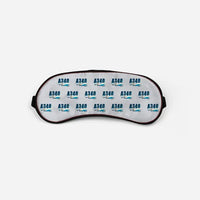 Thumbnail for Airbus A340-300 - Cartoon Pattern - Sleep Mask - Light Gray