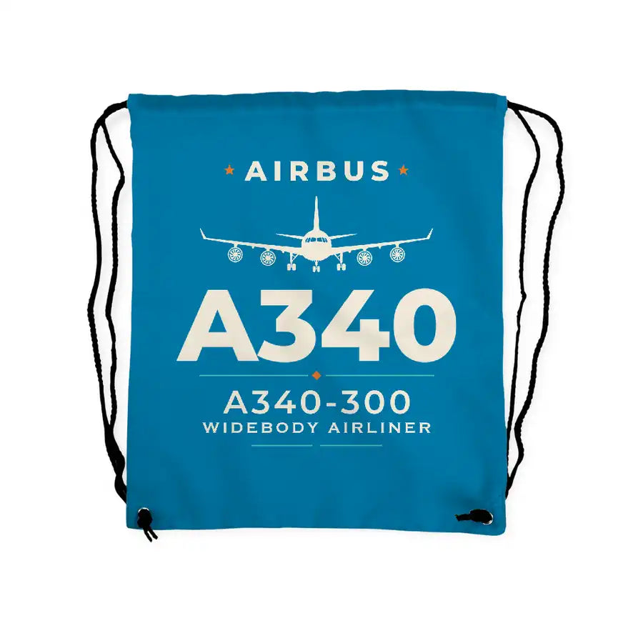Airbus A340-300 - Drawstring Bag - Heritage - Light Blue