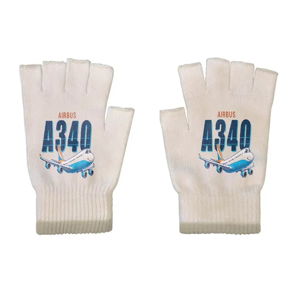 Airbus A340-300 - Gloves - Cut - Cartoon - Beige