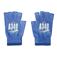 Thumbnail for Airbus A340-300 - Gloves - Cut - Cartoon - Blue