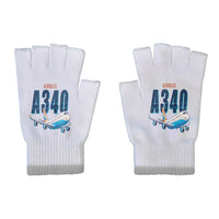 Thumbnail for Airbus A340-300 - Gloves - Cut - Cartoon - Light Gray