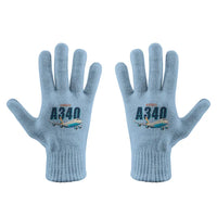 Thumbnail for Airbus A340-300 - Gloves - Full - Cartoon - Light Blue