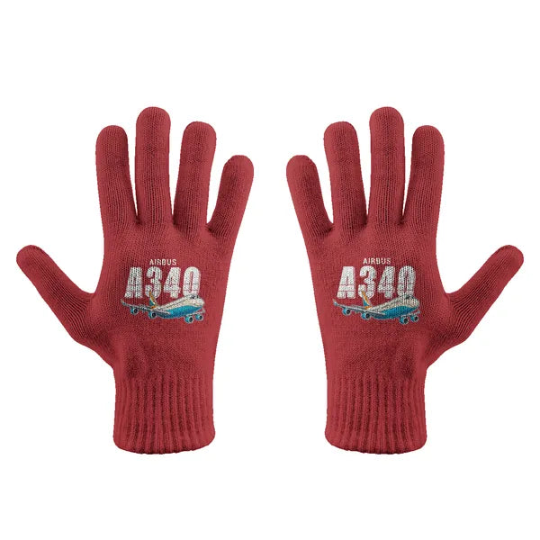 Airbus A340-300 - Gloves - Full - Cartoon - Red