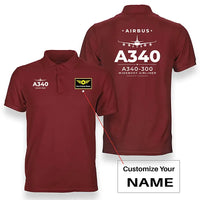 Thumbnail for Airbus A340-300 - Heritage - Double-Side Polo - Red + Name