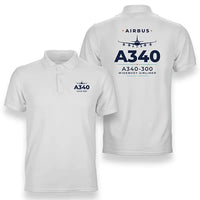 Thumbnail for Airbus A340-300 - Heritage - Double-Side Polo - White