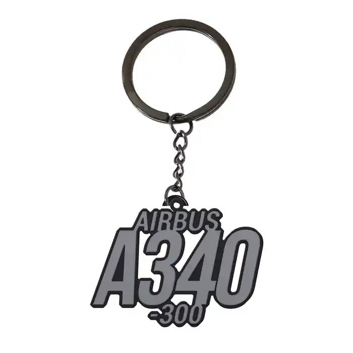 Airbus A340-300 - Hollow Key Chain - Tag - Black