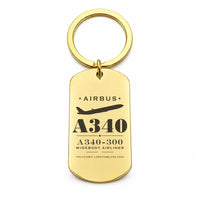 Thumbnail for Airbus A340-300 - Key Chain - Heritage - Gold