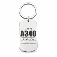 Thumbnail for Airbus A340-300 - Key Chain - Tag - Silver