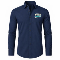 Thumbnail for Airbus A340-300 - Long Sleeve Shirt - Original - Dark Blue