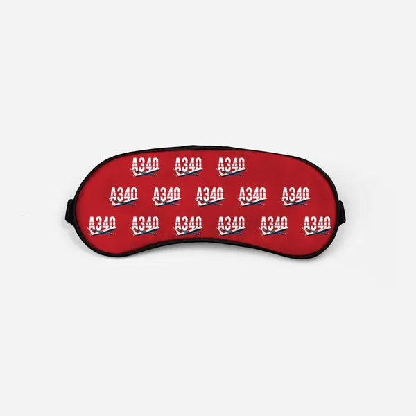 Airbus A340-300 - Original Pattern - Sleep Mask - Red