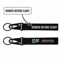 Thumbnail for Airbus A340-300 Hawk-Shaped Key Chains - Black - Original - Remove Before Flight