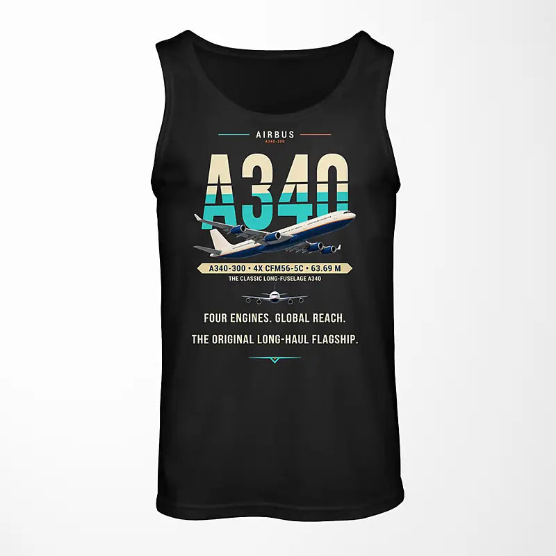 Airbus A340-300 - Original - Tank Top - Black