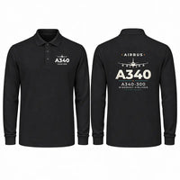 Thumbnail for Airbus A340-300 Premium Polo T-Shirts - Heritage - Long Sleeve - Black