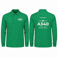 Thumbnail for Airbus A340-300 Premium Polo T-Shirts - Heritage - Long Sleeve - Green