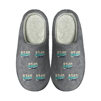 Thumbnail for Airbus A340-300 - Slippers - Cotton - Original Pattern - Gray