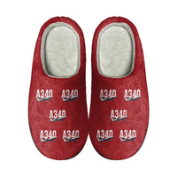 Thumbnail for Airbus A340-300 - Slippers - Cotton - Original Pattern - Red