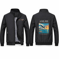 Thumbnail for Airbus A340-300 Stylish Jackets - Stand Collar - Poster - Black