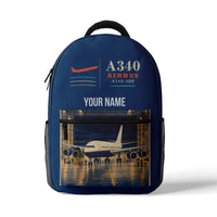 Thumbnail for Airbus A340-500 - 3D Backpack - Blue + Name