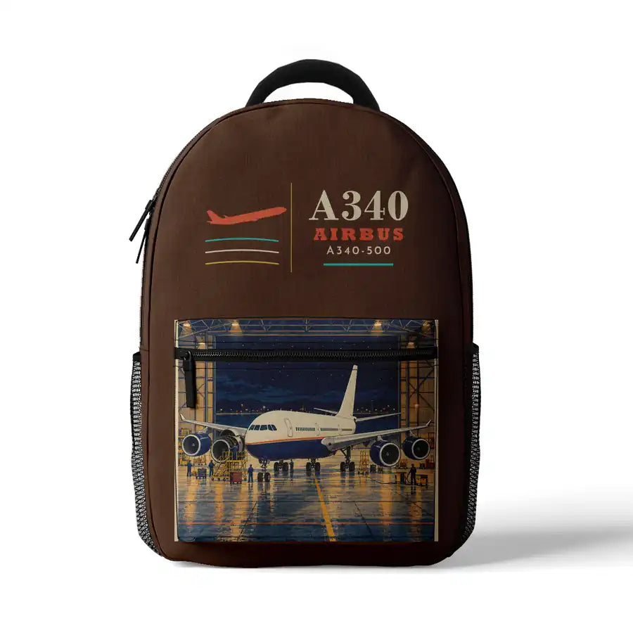 Airbus A340-500 - 3D Backpack - Brown