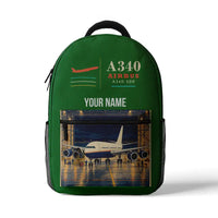 Thumbnail for Airbus A340-500 - 3D Backpack - Green + Name