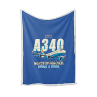 Thumbnail for Airbus A340-500 - Cartoon - Blanket - Blue